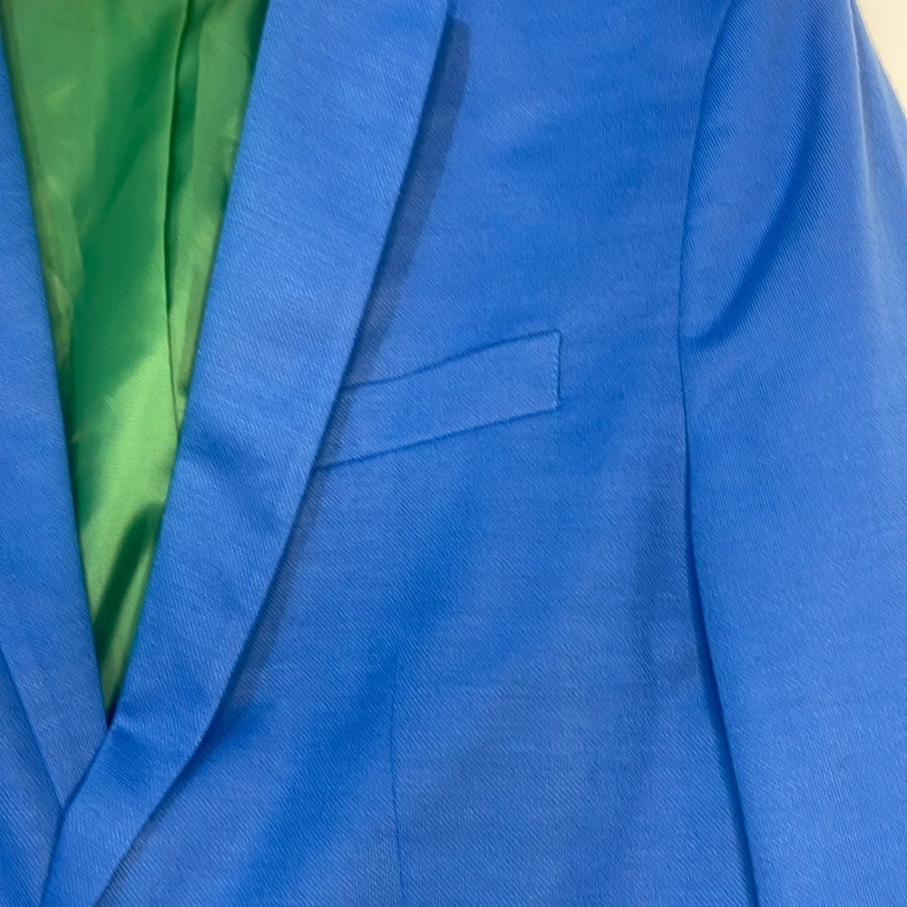 Zara Men’s Basic Blue Two Button Blazer Jacket Si… - image 5